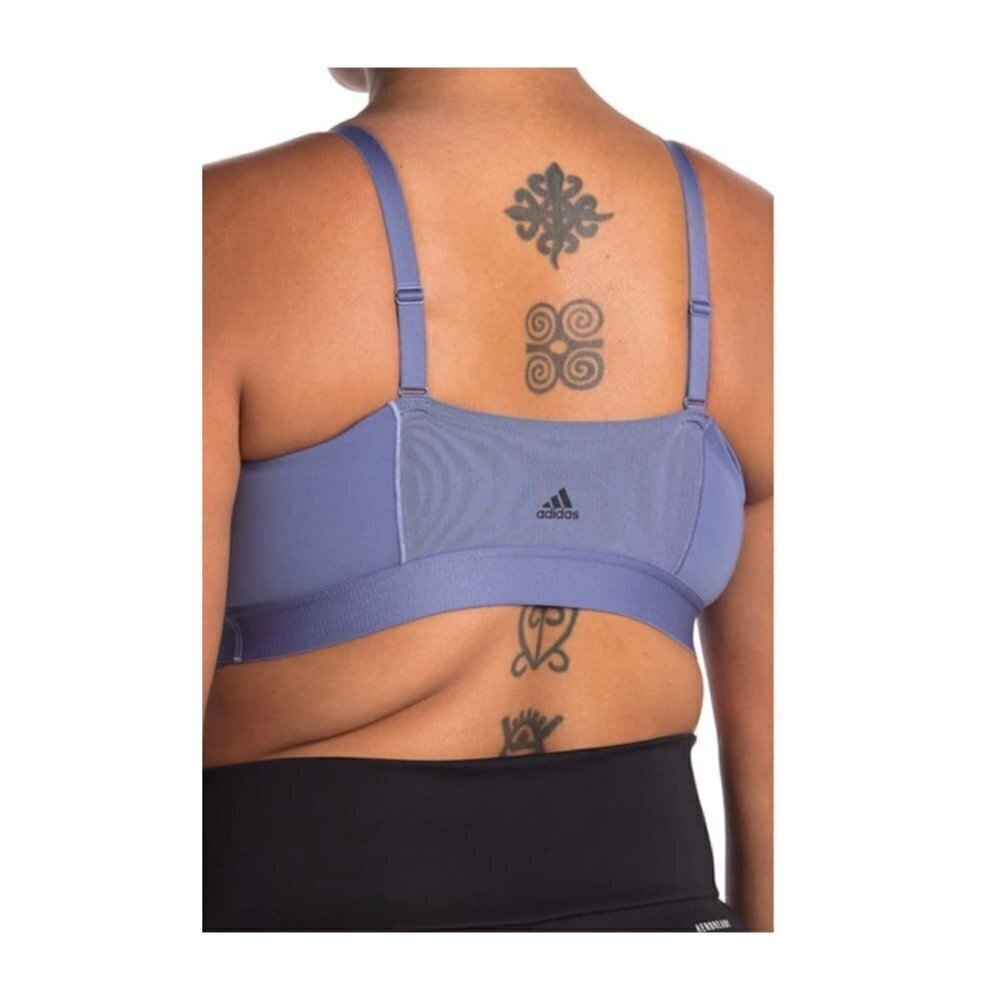 adidas All Me Branded Sports Bra (Plus Size) Violet 2X - Picture 5 of 10